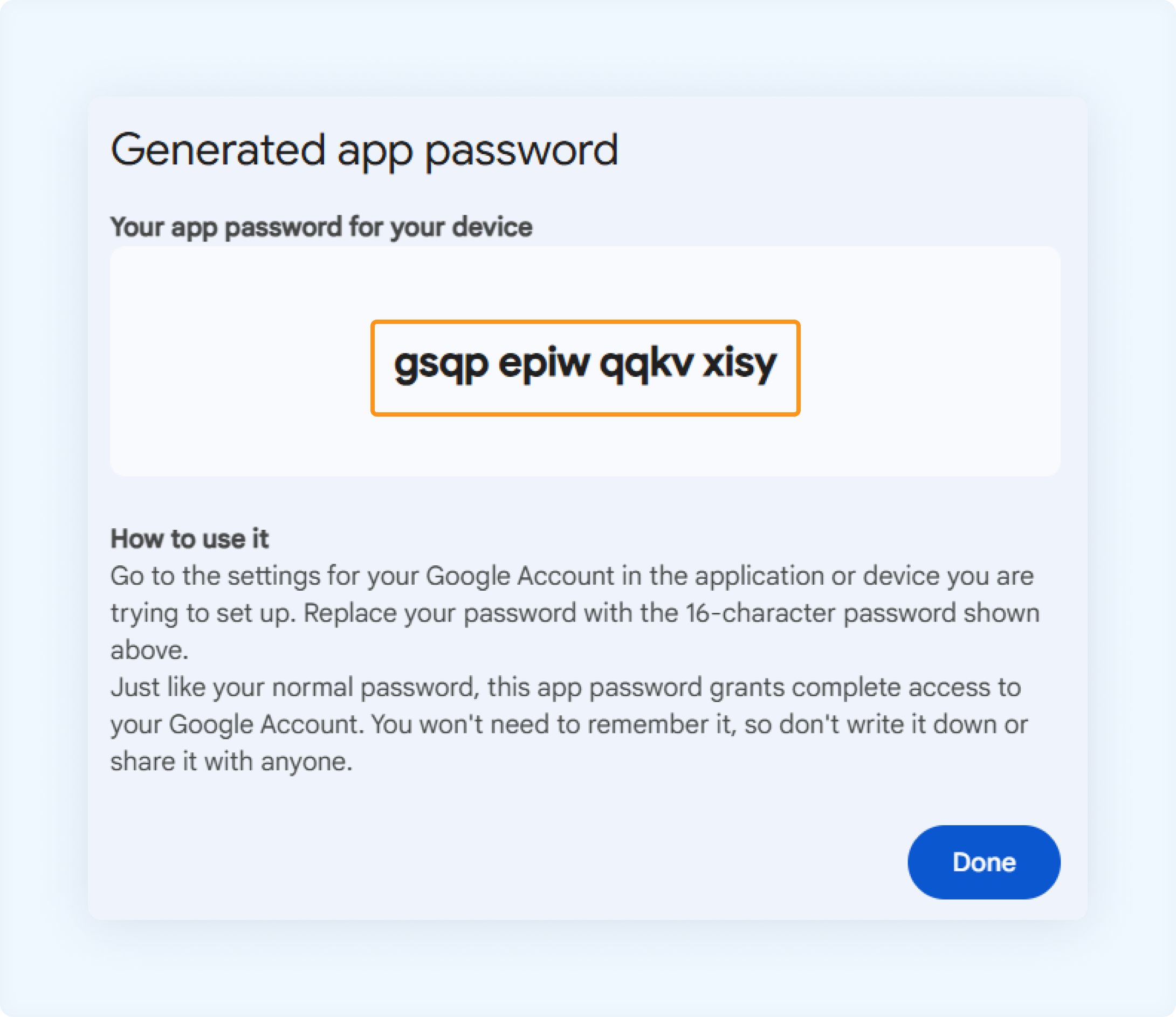 Photo of app password