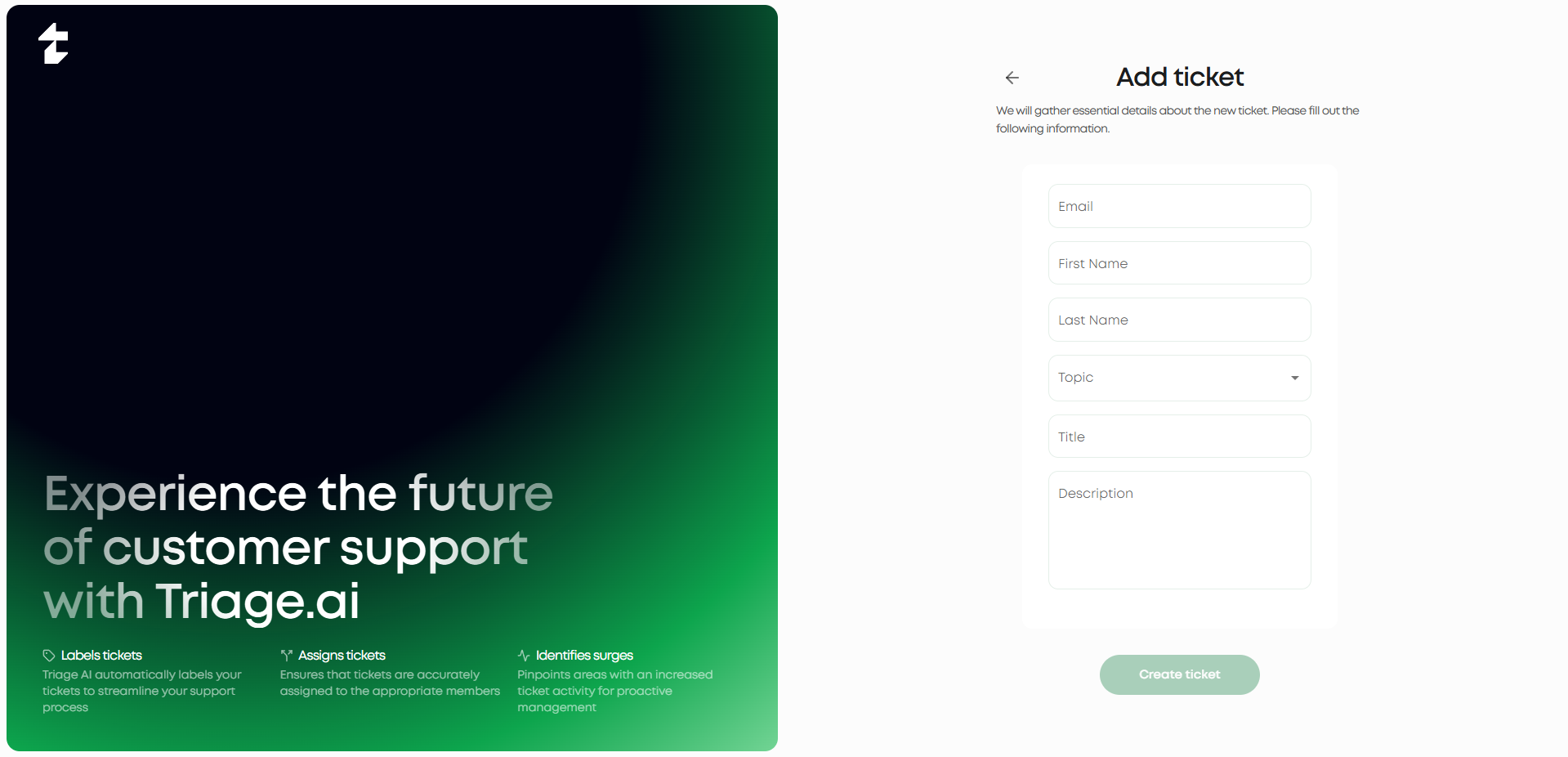 Photo of guest ticket creation