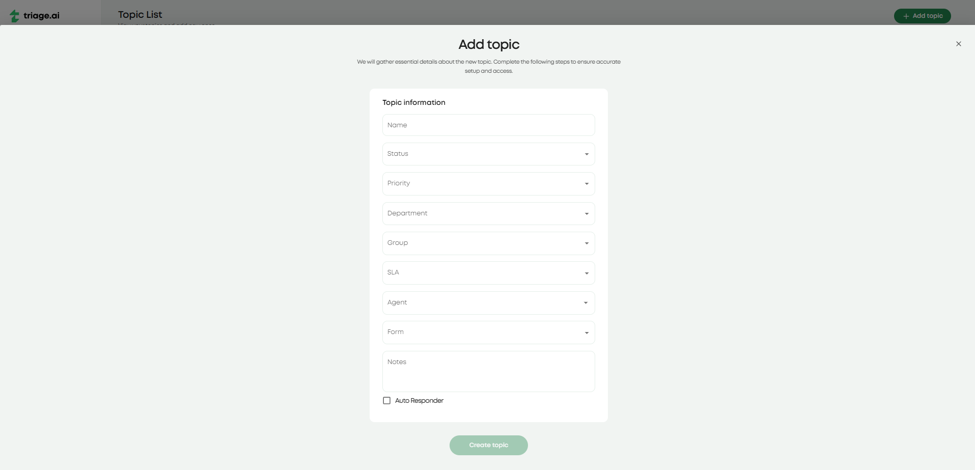 Photo of creating a topic
