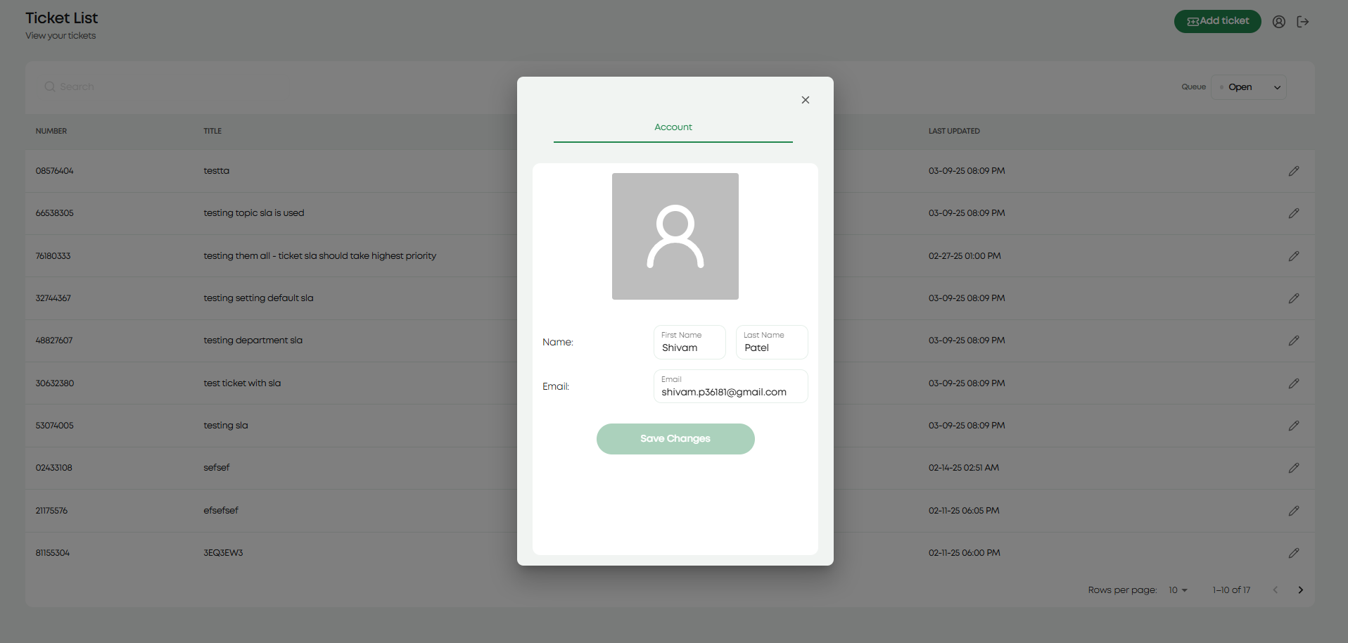 Photo of user profile